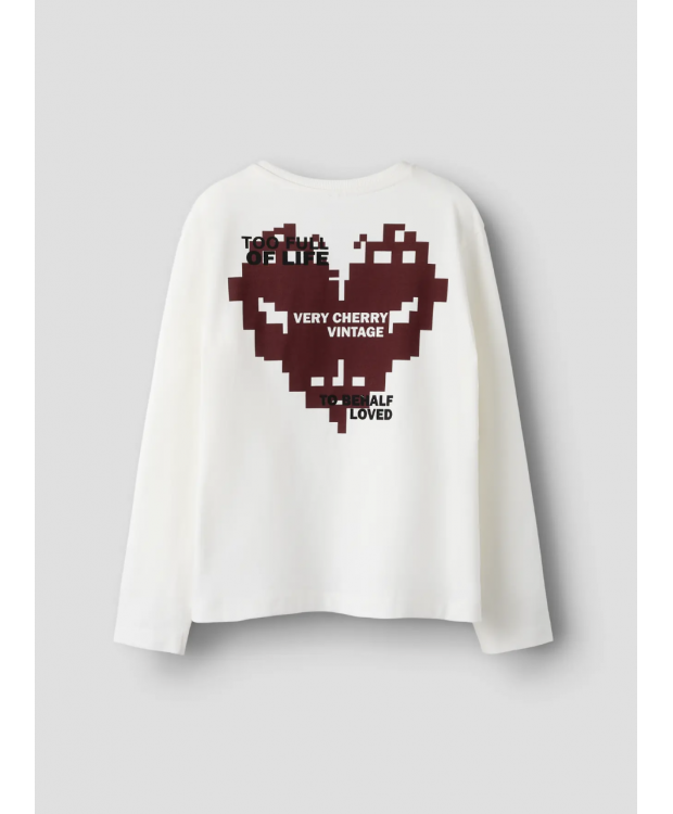 Name It langærmet T-shirt i hvid til piger billede 3