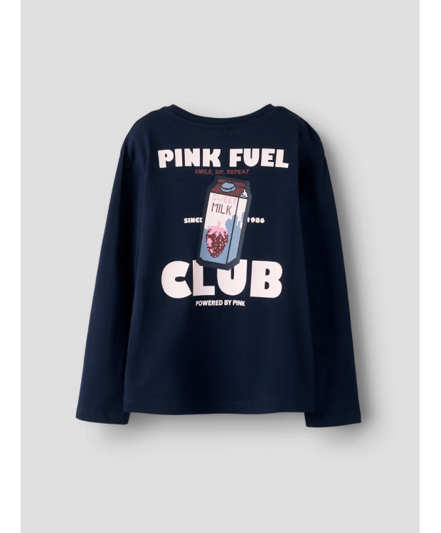 Name It langærmet T-shirt i navy til piger billede 3