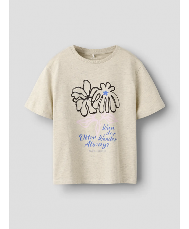 Name It T-shirt i beige til piger billede 4