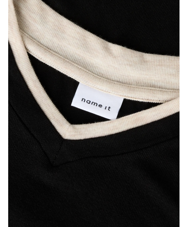 Name It langærmet slim fit-trøje i sort til piger billede 3