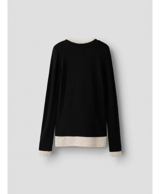 Name It langærmet slim fit-trøje i sort til piger billede 5
