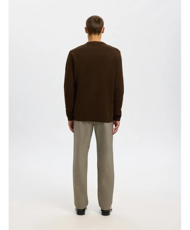 Selected Strikket crew neck i Demitasse til herre billede 3