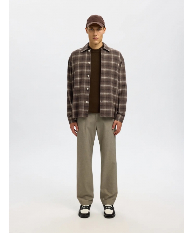 Selected Strikket crew neck i Demitasse til herre billede 5