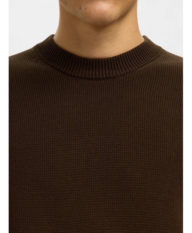Selected Strikket crew neck i Demitasse til herre billede 6