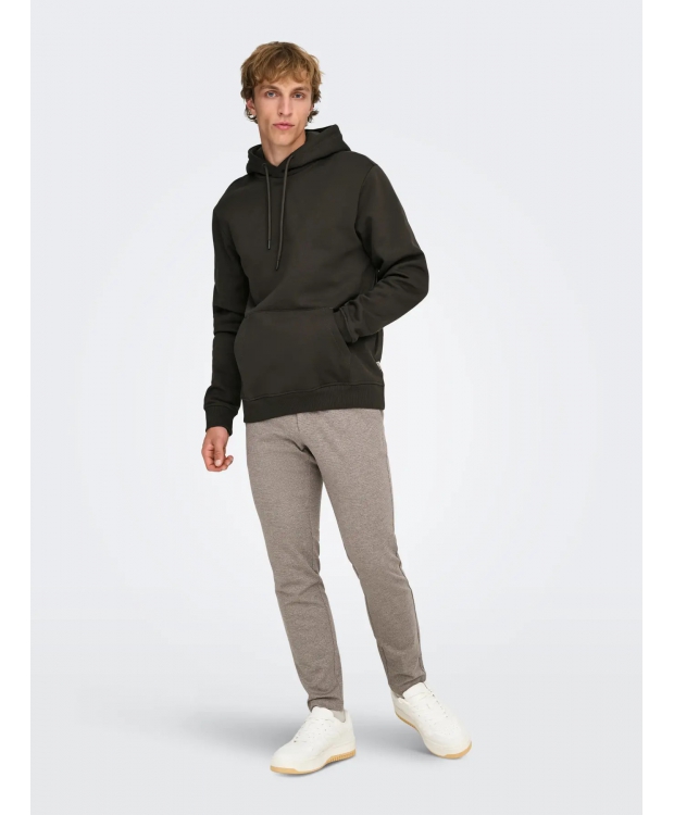 ONLY & SONS hoodie i brun til herre billede 6
