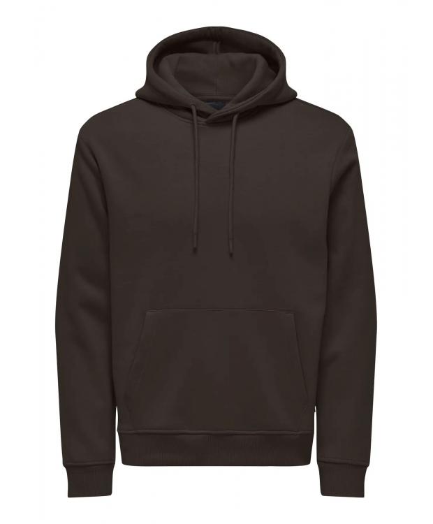 ONLY & SONS hoodie i brun til herre billede 2