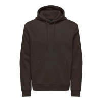 ONLY & SONS hoodie i brun til herre