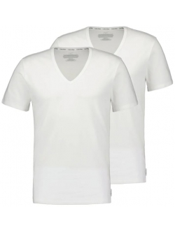 Calvin Klein 2-pak V-hals-T-shirts i hvid til herre