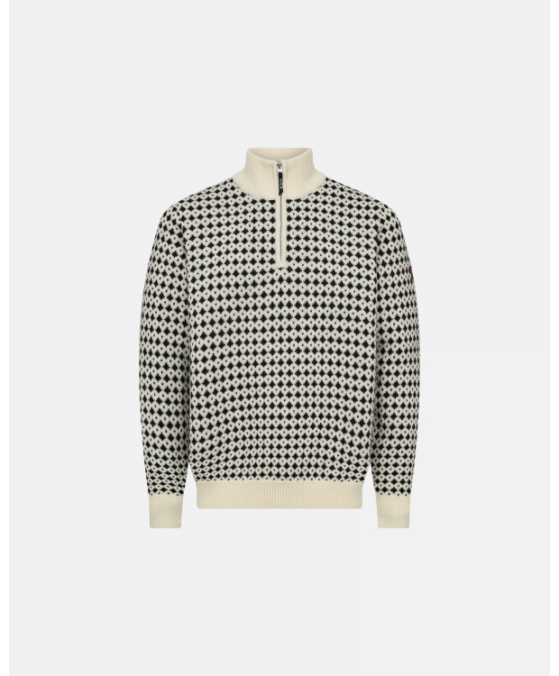 Dovre Knitted Zip Pullover i multifarvet til herre billede 1