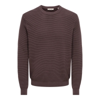 ONLY & SONS crewneck-trøje i brun til herre