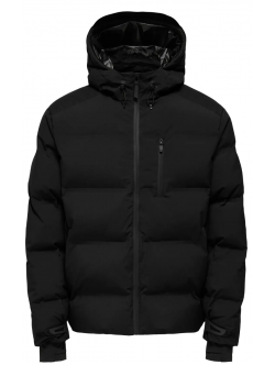 ONLY & SONS pufferjakke i sort til herre