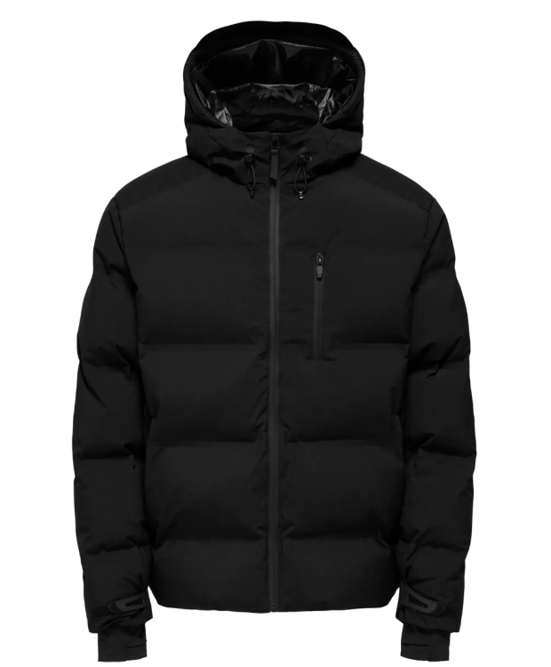 ONLY & SONS pufferjakke i sort til herre billede 1