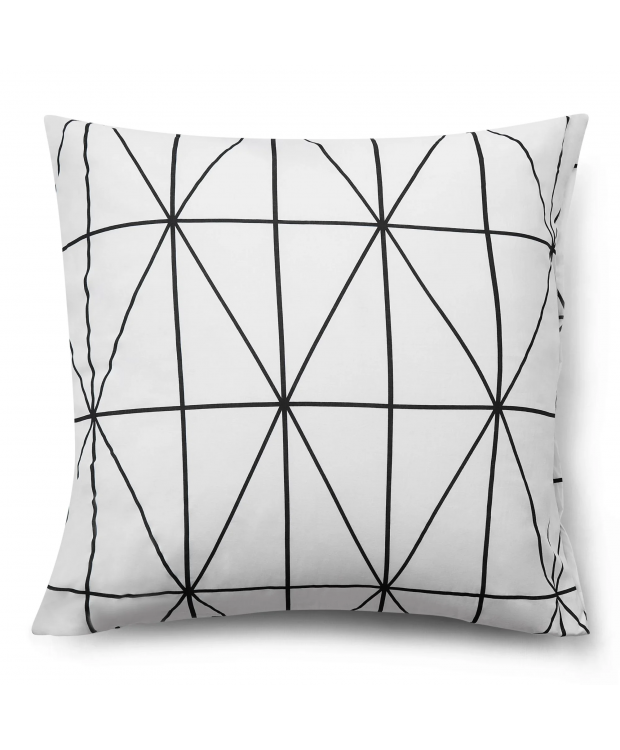 Nordstrand Home pudebetræk 60x63 cm i hvid med harlekintern billede 1