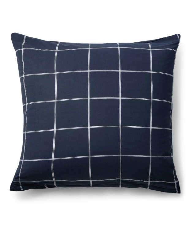 Nordstrand Home pudebetræk 60x63 cm i mørkeblå med hvide tern billede 1