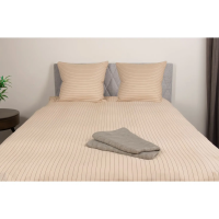 Nordstrand Home pudebetræk 60x63 cm i sand med striber