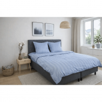 Nordstrand Home bambuspudebetræk 60x63 cm i blå med striber