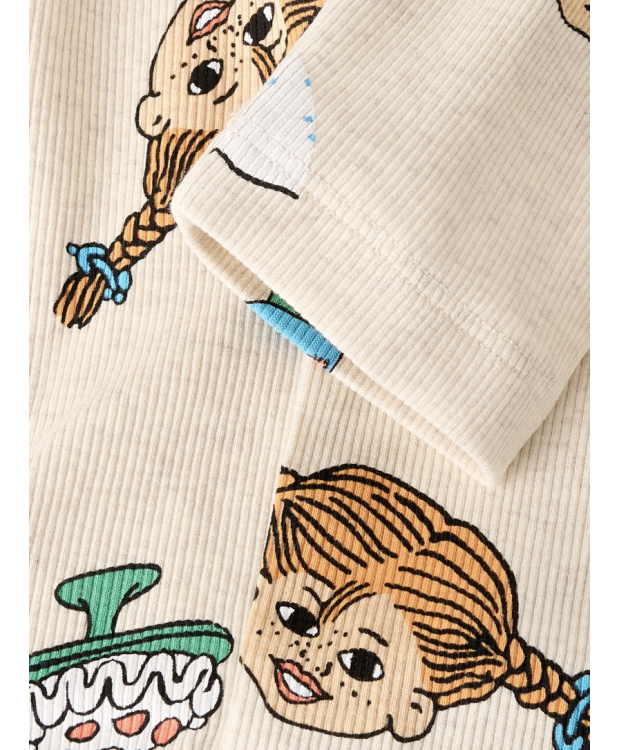 Name It Pippi Langstrømpe-leggings i beige til piger billede 2