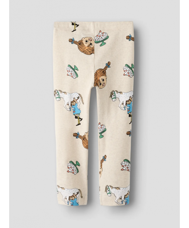 Name It Pippi Langstrømpe-leggings i beige til piger billede 3