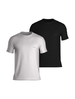 BOSS 2pak Rib T-shirts med rund hals i sort og hvid til herre- OUTLET