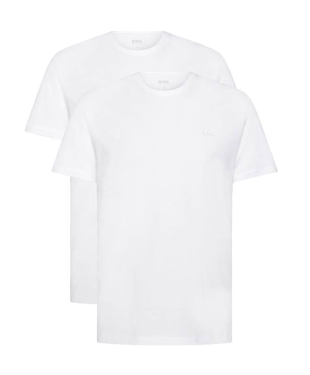 BOSS 2-pak rib-T-shirts med rund hals i hvid til herre billede 2