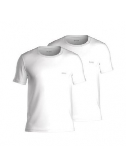 BOSS 2-pak rib-T-shirts med rund hals i hvid til herre
