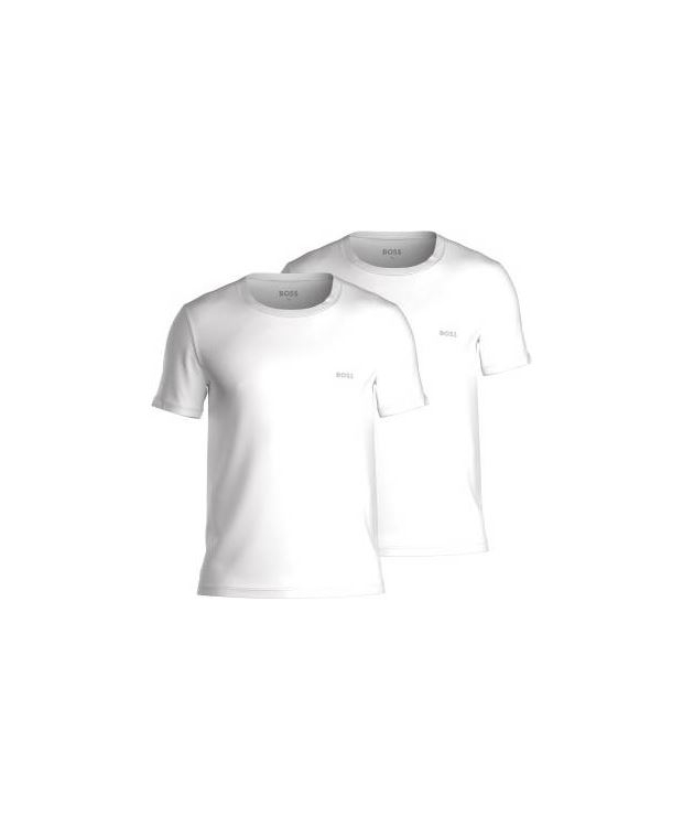 BOSS 2-pak rib-T-shirts med rund hals i hvid til herre billede 1