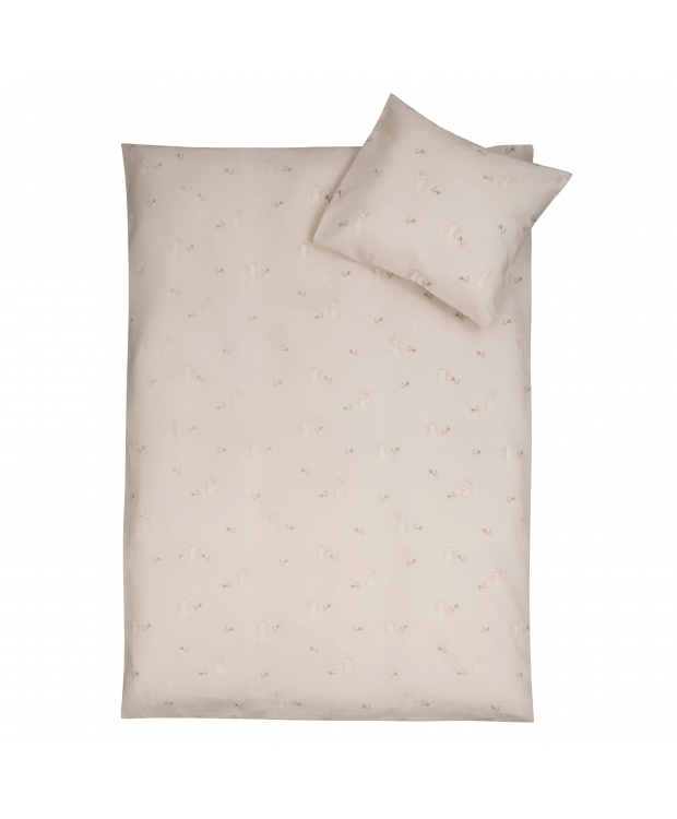 Nordstrand Home junior-sengesæt 100x140 cm i beige med kaniner billede 1
