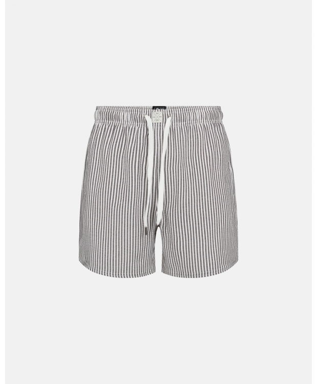 JBS badeshorts i hvid med brungrå striber til herre billede 2