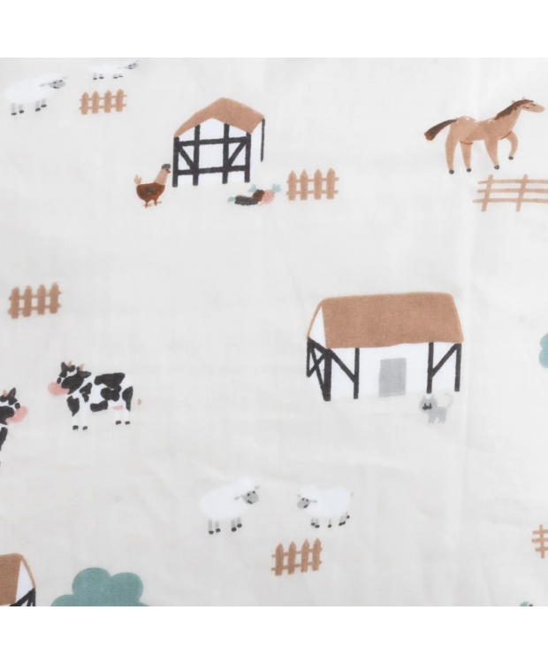 Nordstrand Home junior-sengesæt 100x140 cm med bondegårdsmotiver billede 3