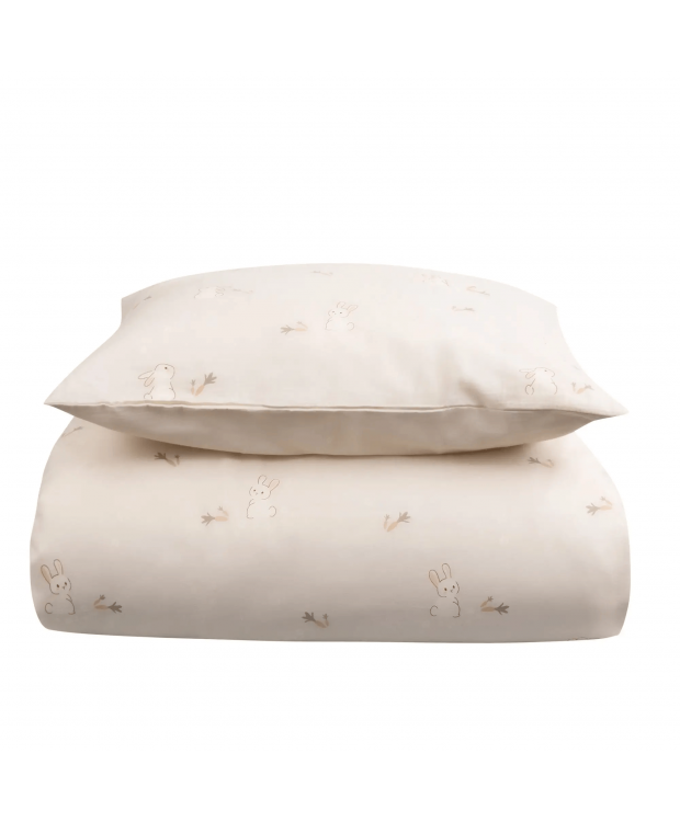 Nordstrand Home baby-sengesæt 70x100 cm i beige med kaniner billede 3