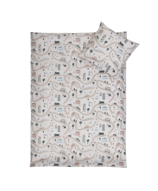 Nordstrand Home baby-sengesæt 70x100 cm med biler billede 1