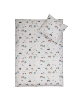 Nordstrand Home baby-sengesæt 70x100 cm med bondegårdsmotiver