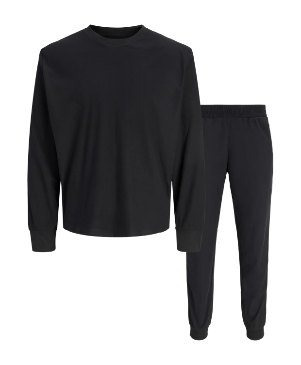 JACK & JONES loungesæt med sweatshirt og sweatpants i sort til herre billede 3