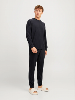 JACK & JONES loungesæt med sweatshirt og sweatpants i sort til herre