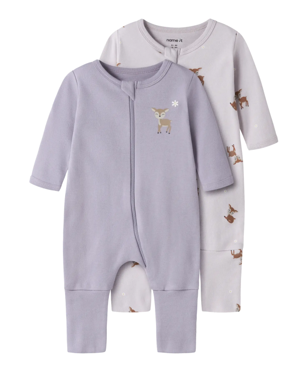 Name it 2pak natdragt i Lilac med hjorte til børn billede 1