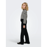 KIDS ONLY bluse i sort med hvide striber til piger