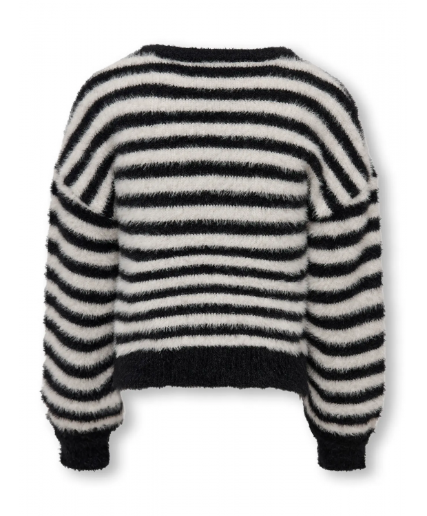 KIDS ONLY bluse i sort med hvide striber til piger billede 5