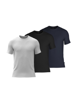 BOSS 3-pak bambus-T-shirts i hvid, navy og sort til herre