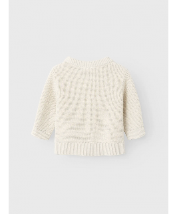 Name It strikcardigan i beige til baby billede 4