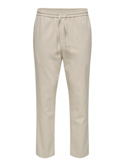 ONLY & SONS cropped bukser i beige til herre