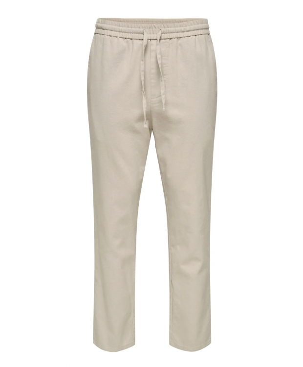 ONLY & SONS cropped bukser i beige til herre billede 1