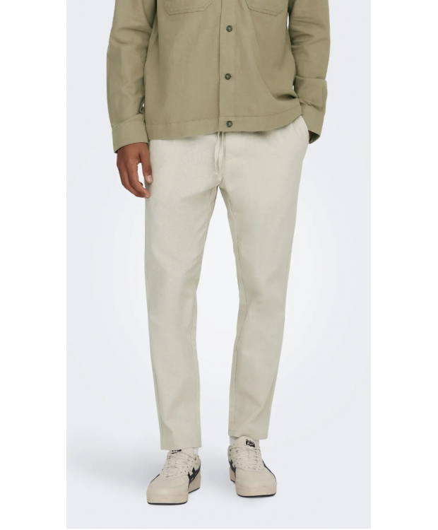 ONLY & SONS cropped bukser i beige til herre billede 3