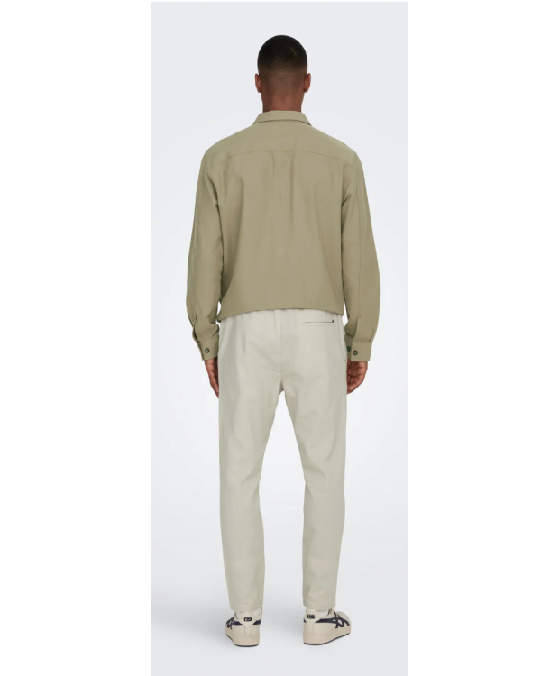 ONLY & SONS cropped bukser i beige til herre billede 4
