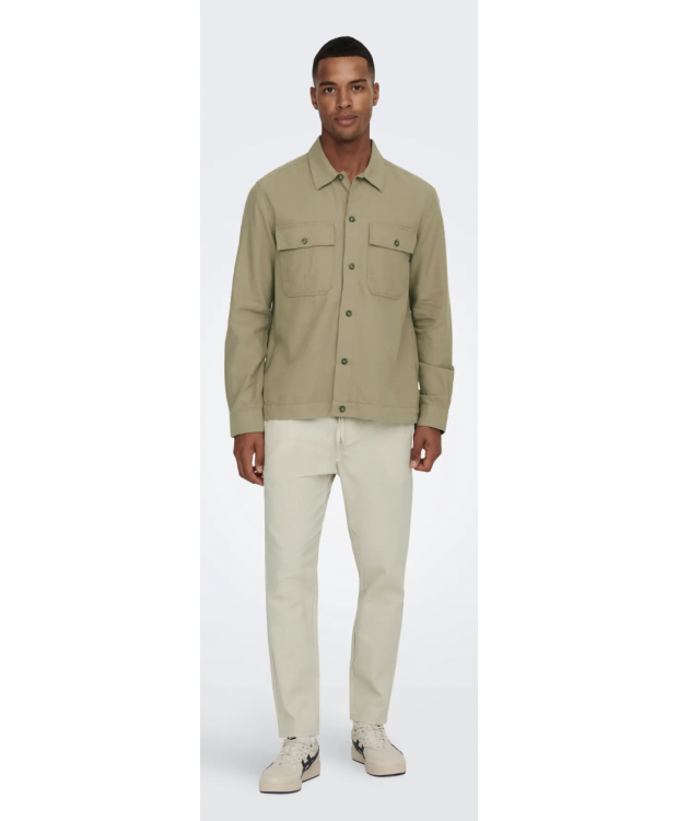 ONLY & SONS cropped bukser i beige til herre billede 5