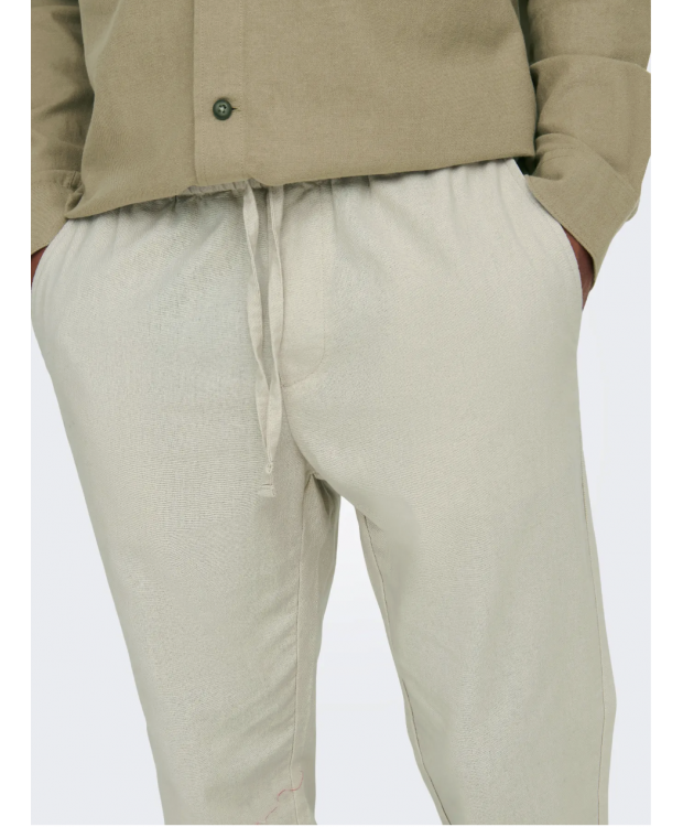 ONLY & SONS cropped bukser i beige til herre billede 6