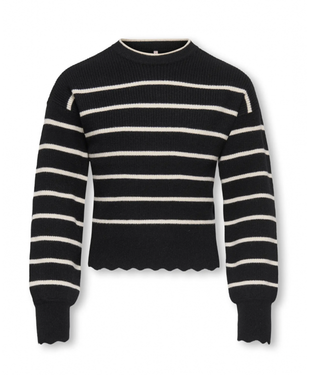 KIDS ONLY strikpullover i sort til piger billede 2
