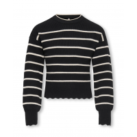 KIDS ONLY strikpullover i sort til piger