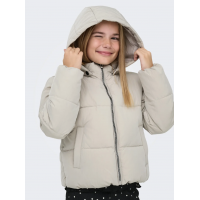 KIDS ONLY kort pufferjakke i beige til piger