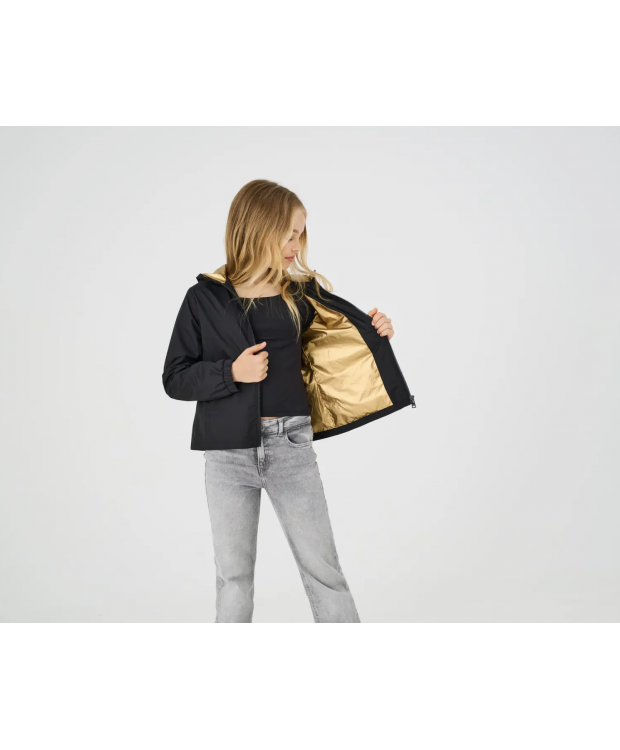 KIDS ONLY jakke i sort med guldfarvet inderside til piger billede 2