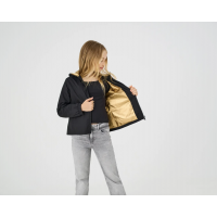 KIDS ONLY jakke i sort med guldfarvet inderside til piger